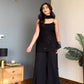 Elegant Black Faux Georgette Sequins Palazzo Set for Party and Festive Wear