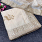 Ivory Handwork Silk Saree