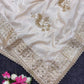 Ivory Handwork Silk Saree