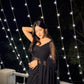 Black Elegance Handwork Party Wear Saree