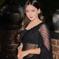 Black Elegance Handwork Party Wear Saree