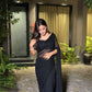 Black Elegance Handwork Party Wear Saree