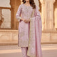 Pure Crepe Silk Embroidered Partywear Suit Set