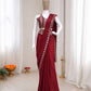 Foil Embroidered Drape Saree Set