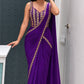 Foil Embroidered Drape Saree Set