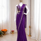 Foil Embroidered Drape Saree Set