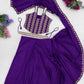 Foil Embroidered Drape Saree Set