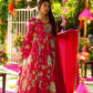 Heavy Fox Georgette Embroidered Gown with Sharara & Dupatta Set