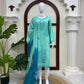 Sea Green Threadwork Suit