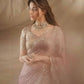 Mauve Tissue Crush Saree/ Pastel Tissue Silk Saree