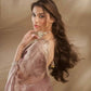 Mauve Tissue Crush Saree/ Pastel Tissue Silk Saree