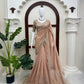 Mauve Tissue Crush Saree/ Pastel Tissue Silk Saree
