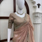 Mauve Tissue Crush Saree/ Pastel Tissue Silk Saree