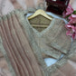 Mauve Tissue Crush Saree/ Pastel Tissue Silk Saree