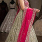 Sage Pink Mirror Work Lehenga