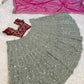 Sage Pink Mirror Work Lehenga