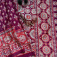 Ajrakh Print Mirror Work Saree