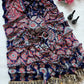 Ajrakh Print Mirror Work Saree