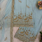 Powder Blue Beads Embroidered Suit