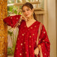 Crimson Zari Peplum Suit