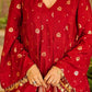 Crimson Zari Peplum Suit