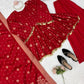 Crimson Zari Peplum Suit