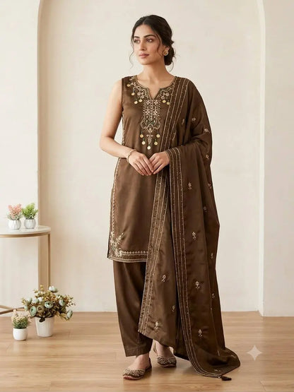 Brown Coin Tassel Suit