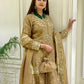 Antique Gold Sequin Sharara Set