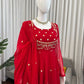Embroidered Faux Georgette Anarkali Set with Dupatta