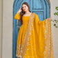 Embroidered Faux Georgette Anarkali Set with Dupatta