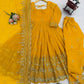 Embroidered Faux Georgette Anarkali Set with Dupatta