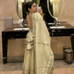 Sequin Border Designer Flared Anarkali Suit in silk fabric