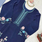 Navy Floral Threadwork Kaftan
