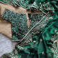 Manyata Pure Fandy Satin Silk Saree with Sequins Embroidery & Fully Stitched Work Blouse