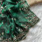Manyata Pure Fandy Satin Silk Saree with Sequins Embroidery & Fully Stitched Work Blouse