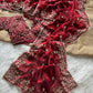 Manyata Pure Fandy Satin Silk Saree with Sequins Embroidery & Fully Stitched Work Blouse