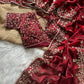 Manyata Pure Fandy Satin Silk Saree with Sequins Embroidery & Fully Stitched Work Blouse