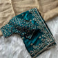 Manyata Pure Fandy Satin Silk Saree with Sequins Embroidery & Fully Stitched Work Blouse