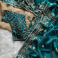 Manyata Pure Fandy Satin Silk Saree with Sequins Embroidery & Fully Stitched Work Blouse