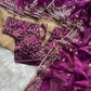 Manyata Pure Fandy Satin Silk Saree with Sequins Embroidery & Fully Stitched Work Blouse