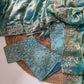 Manyata Pure Fandy Satin Silk Saree with Sequins Embroidery & Fully Stitched Work Blouse
