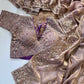 Manyata Pure Fandy Satin Silk Saree with Sequins Embroidery & Fully Stitched Work Blouse