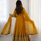 Designer Georgette Embroidered Gown Set