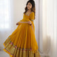 Designer Georgette Embroidered Gown Set