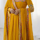 Designer Georgette Embroidered Gown Set
