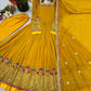 Designer Georgette Embroidered Gown Set