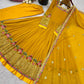 Designer Georgette Embroidered Gown Set