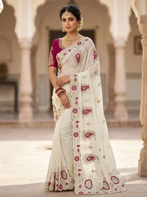 Sequin Paisley Georgette Saree