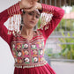 Kutchi Mirror Tiered Gown