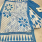 Blue Cambric Cotton Sleeveless Anarkali Set with Dupatta
